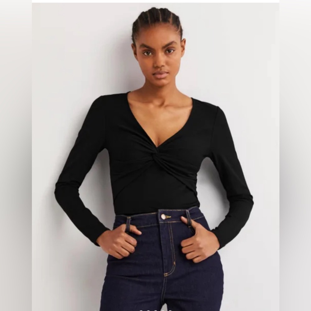 Boden Ponte Twist Front Jersey Top | US 8